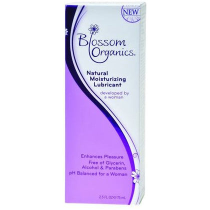 Blossom Organics Natural Moisturizing Lubricant 2.5oz - A Sensual Delight for Mindful Women, pH Balanced, Latex-Friendly, and Organic - Adult Naughty Store