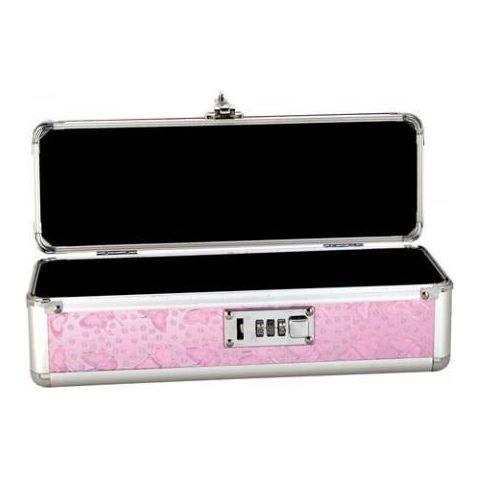 Introducing the Pink Lockable Vibrator Case - Small, the Ultimate Storage Solution for Your Pleasure Collection