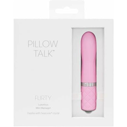Pillow Talk Flirty Vibe with Swarovski Crystal Pink - Luxurious Rechargeable Silicone Clitoral Stimulator for Women
