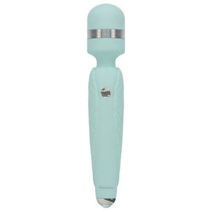 Pillow Talk Cheeky Wand Vibe with Swarovski Crystal Teal - Luxurious Rechargeable Wand Vibrator for Women - Model CTWV-001 - Teal Color