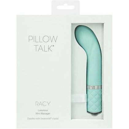 BMS Enterprise Pillow Talk Racy Vibe W- Swarovski Crystal Teal Green Mini Vibrator - Powerful G-Spot Stimulation for Women - Adult Naughty Store