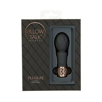 Introducing the Pillow Talk Secrets Pleasure Wand Black: A Luxurious Mini Clitoral Vibrator for Unparalleled Pleasure - Adult Naughty Store