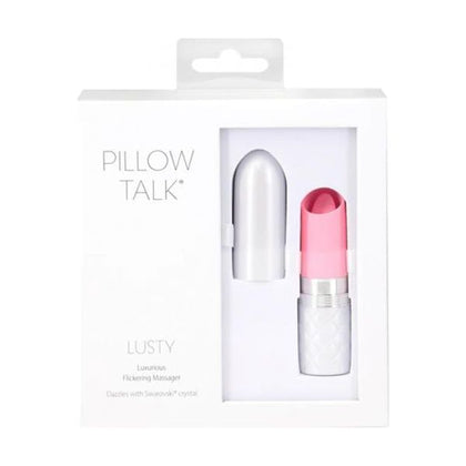 Pillow Talk Lusty Flickering Clitoral Massager - Crystal Pink, Model PT-LF01, for Women's Pleasure - Adult Naughty Store