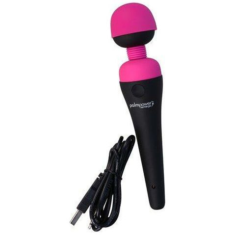 BMS Factory PalmPower Rechargeable Massager - Model RP-1001 - Powerful Vibrating Wand for Women - Full Body Pleasure - Vibrant Fuchsia