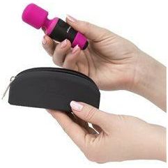 BMS Enterprise Palm Power Pocket Massager - Compact and Powerful Handheld Pink Silicone Vibrator for Intense Pleasure