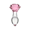 Pillow Talk Rosy Flower Glass Anal Plug Pink - Adult Naughty Store