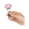 Pillow Talk Rosy Flower Glass Anal Plug Pink - Adult Naughty Store