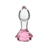 Pillow Talk Rosy Flower Glass Anal Plug Pink - Adult Naughty Store