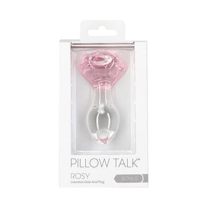 Pillow Talk Rosy Flower Glass Anal Plug Pink - Adult Naughty Store