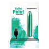 BMS Enterprise Power Bullet 4-10 Function Teal Green Pointed Bullet Vibrator for Targeted Pleasure - Adult Naughty Store