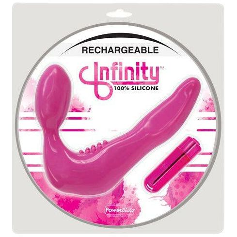 BMS Enterprise Rechargeable Infinity Strapless Strap On Pink - Model RS-200 - Ultimate Pleasure for Couples - Dual Stimulation - Waterproof