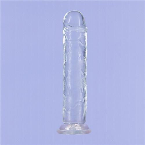 BMS Enterprise Addiction Crystal 9-Inch Vertical Dong - Model AC9V-CLR - Unisex G-Spot and Prostate Pleasure - Clear
