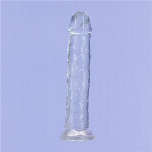 BMS Enterprise Addiction Crystal 9-Inch Vertical Dong - Model AC9V-CLR - Unisex G-Spot and Prostate Pleasure - Clear