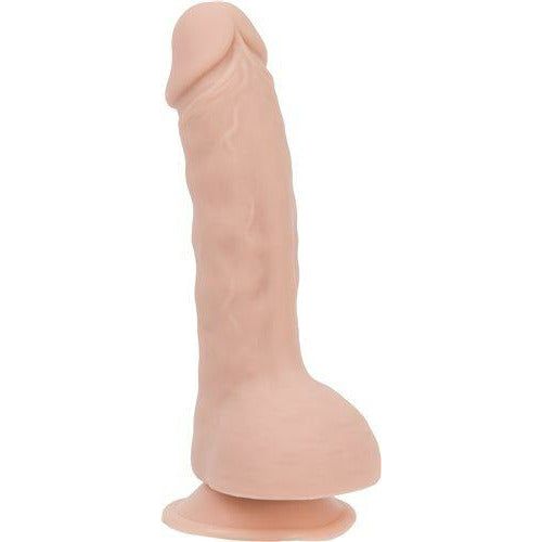Introducing the Addiction Silicone Brad 7.5 inches Beige Realistic Dildo - The Ultimate Pleasure for All Genders!