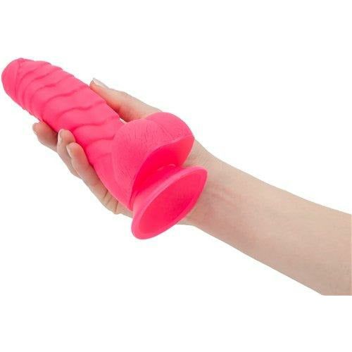 Addiction Silicone Tom 7 inches Realistic Dildo with Balls - Hot Pink