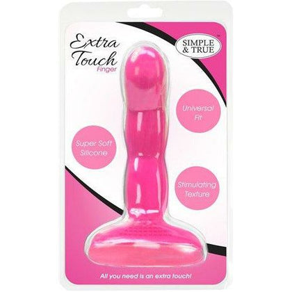 BMS Enterprises Extra Touch Finger Dong Pink - Model XTFD-001 - Universal Fit, Super Soft Silicone, Stimulating Texture, Flexible - Pleasure Enhancer for All Genders - Adult Naughty Store