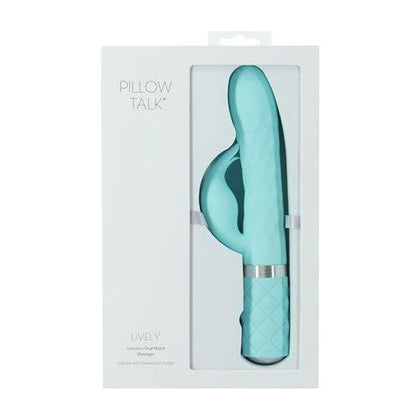 Pillow Talk Lively Dual Motor Massager Teal - Luxurious Dual Massager for G-Spot and Clitoral Stimulation