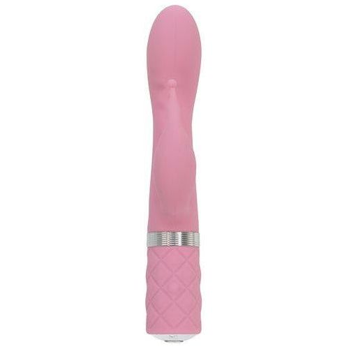 BMS Enterprise Pillow Talk Kinky Clitoral with Swarovski Crystal Pink - Dual Motor Vibrator for Simultaneous Clitoral and G-Spot Stimulation