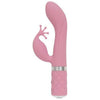 BMS Enterprise Pillow Talk Kinky Clitoral with Swarovski Crystal Pink - Dual Motor Vibrator for Simultaneous Clitoral and G-Spot Stimulation - Adult Naughty Store