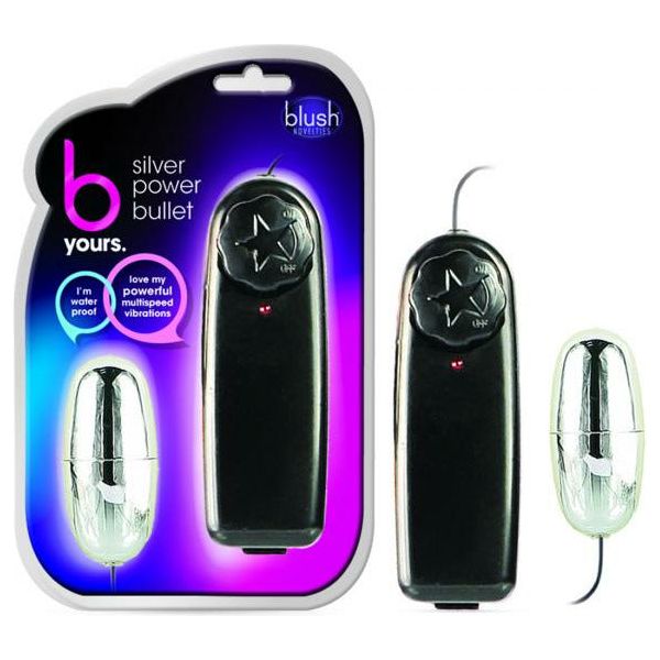 Blush Novelties Silver Power Bullet - SPB-1001 Ultra Tech Waterproof Clitoral Stimulator - Women's Pleasure - Silver