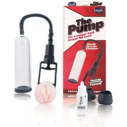 Precision Pleasure Pump - Realistic Feel Vagina Insert - Model PP-500 - Male Enhancement - Intense Sensation - Black