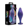 Blush Novelties Anal Adventures Matrix Swirl Bling Plug Sapphire - BN10112 - Unisex Anal Pleasure Toy - Adult Naughty Store