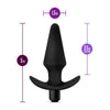 Blush Novelties Anal Adventures Platinum Silicone Vibrating Plug BN10595 - Unisex Anal Pleasure Toy - Black - Adult Naughty Store