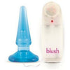 Introducing the SensaPleasure Basic Anal Pleaser Blue Vibrating Plug - Model SP-APBVP01 - Unisex Anal Pleasure in Stunning Blue - Adult Naughty Store