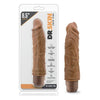 Dr. Skin Cock Vibe #10 Mocha Realistic Cock - Powerful Vibrating Dildo for Sensual Pleasure, Brown - Adult Naughty Store