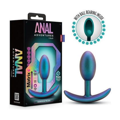 Blush Novelties Anal Adventures Matrix Nebula Butt Plug Lunar Blue - Adult Naughty Store