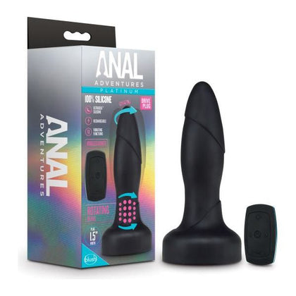 Blush Novelties Anal Adventures Platinum Drive Plug Black - Model ADP-101: Remote Controlled Silicone Anal Toy for Intense Pleasure - Adult Naughty Store