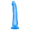 Blush Novelties Sweet N Hard #6 Realistic Blue Suction Cup Dildo for Vaginal and Anal Pleasure