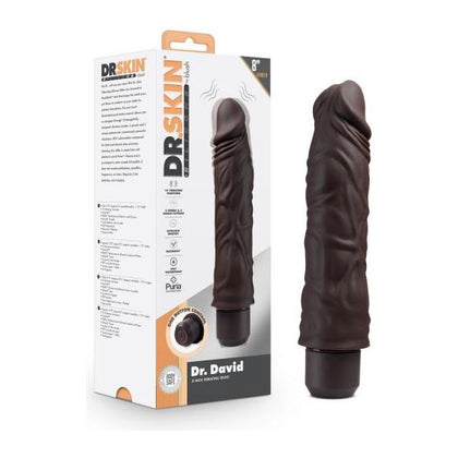 Dr. Skin Silicone Dr. David 8 In Vibrating Dildo Brown - Adult Naughty Store