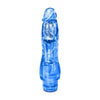 Blush Novelties Fantasy Vibe Blue Vibrating Dong - Realistic Penis Vibrator Model FV-1001 - For Him or Her - Deep Stimulation - Waterproof