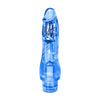 Blush Novelties Fantasy Vibe Blue Vibrating Dong - Realistic Penis Vibrator Model FV-1001 - For Him or Her - Deep Stimulation - Waterproof