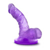 Introducing the Naturally Yours 4 Inches Mini Cock Purple Realistic Dildo - Model NC-4P: The Ultimate Pleasure Companion for Intense G-Spot or Prostate Stimulation!