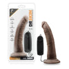 Dr. Skin Dr. Dave 7 Inches Vibrating Cock Suction Cup Brown Chocolate - Realistic Lifelike Pleasure for Men and Women