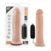 Dr. Skin Dr. Throb 9.5 Inches Vibrating Realistic Cock with Suction Cup - Model DT-9501 - Male Vibrating Dildo for Intense Pleasure - Vanilla Beige