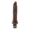Blush Novelties Mr. Skin Vibe 8 9.75 inches Chocolate Brown Realistic Vibrating Dildo for Intense Pleasure