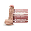 Dr. Skin Dr. D 8.5-Inch Realistic Dildo with Balls - Beige Light Skin Tone - Model D-850 - For All Genders - Designed for Deep Pleasure