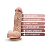 Dr. Skin Dr. D 8.5-Inch Realistic Dildo with Balls - Beige Light Skin Tone - Model D-850 - For All Genders - Designed for Deep Pleasure - Adult Naughty Store