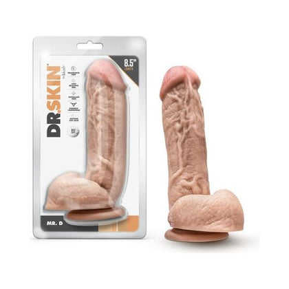 Dr. Skin Dr. D 8.5-Inch Realistic Dildo with Balls - Beige Light Skin Tone - Model D-850 - For All Genders - Designed for Deep Pleasure