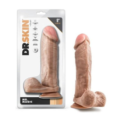 Dr. Skin Mr. Magic 9in Dildo with Balls - Beige - The Ultimate Realistic Pleasure Experience for All Genders