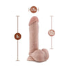 Dr. Skin Dr. William 8in Dildo with Balls - Realistic Beige Light Skin Tone - Adult Naughty Store