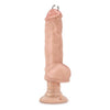 Introducing the Bad Boy Next Door Beige Vibrating Dildo - Model BBND-001: An Unforgettable Pleasure Experience for All Genders