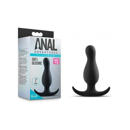 Blush Novelties Anal Adventures Platinum Curve Plug Black - Model APB-001: Prostate Pleasure for All Genders
