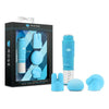 Introducing the Luxe PleasureRevive Massage Kit Blue - The Ultimate 3-in-1 Silicone Massage Experience for All Genders, Targeting Precise Pleasure Points