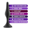 Blush Novelties Anal Adventures Platinum Silicone Beginner Anal Plug BN21615 - Small - Black - Unisex - Anal Pleasure - Adult Naughty Store