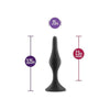 Blush Novelties Anal Adventures Platinum Silicone Beginner Anal Plug BN21615 - Small - Black - Unisex - Anal Pleasure - Adult Naughty Store