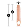 Blush Novelties Performance Plus 10-Inch Silicone Cock Sheath Extender - Model PPEX10 - Male Penis Enlarger Sleeve for Enhanced Pleasure - Beige